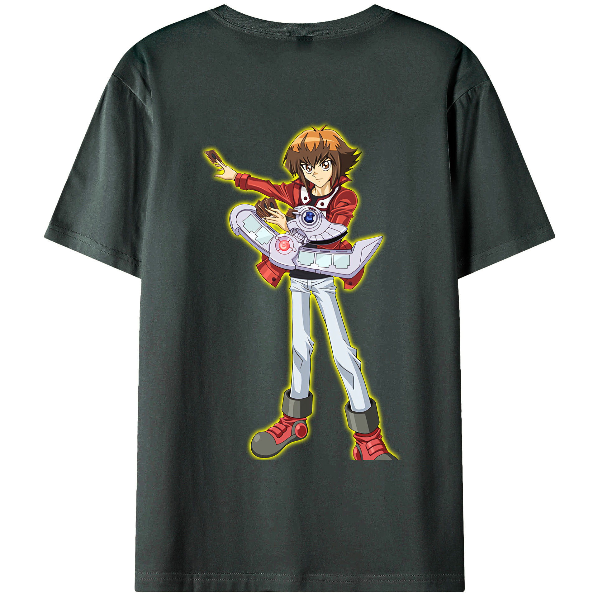（画像用） 遊☆戯☆王 Yu-Gi-Oh! 綿100％ メンズ半袖Tシャツ（バックプリント） 通気性